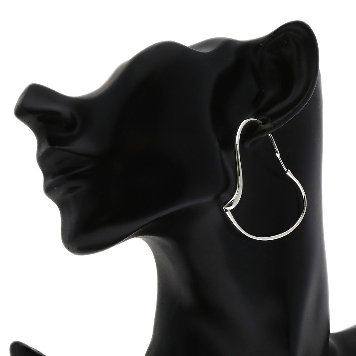 TIFFANY&Co. Open heart hoop earring Silver Ladies [Used]