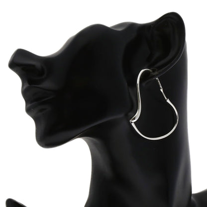 TIFFANY&Co. Open heart hoop earring Silver Ladies [Used]