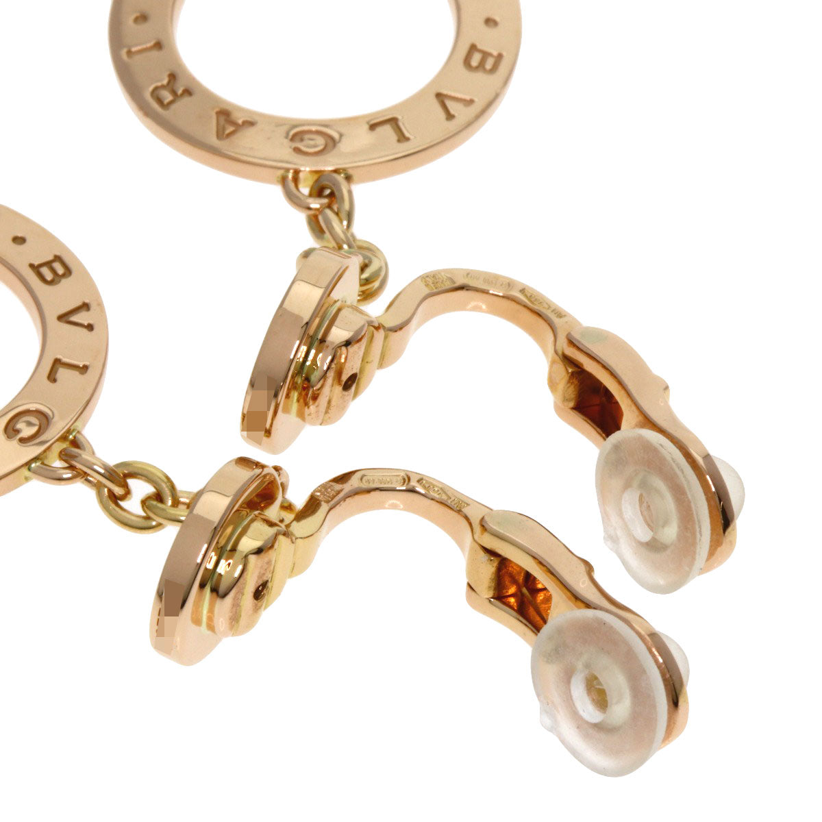 BVLGARI BVLGARI BVLGARI Diamond Earring K18 Pink Gold Ladies [Used]