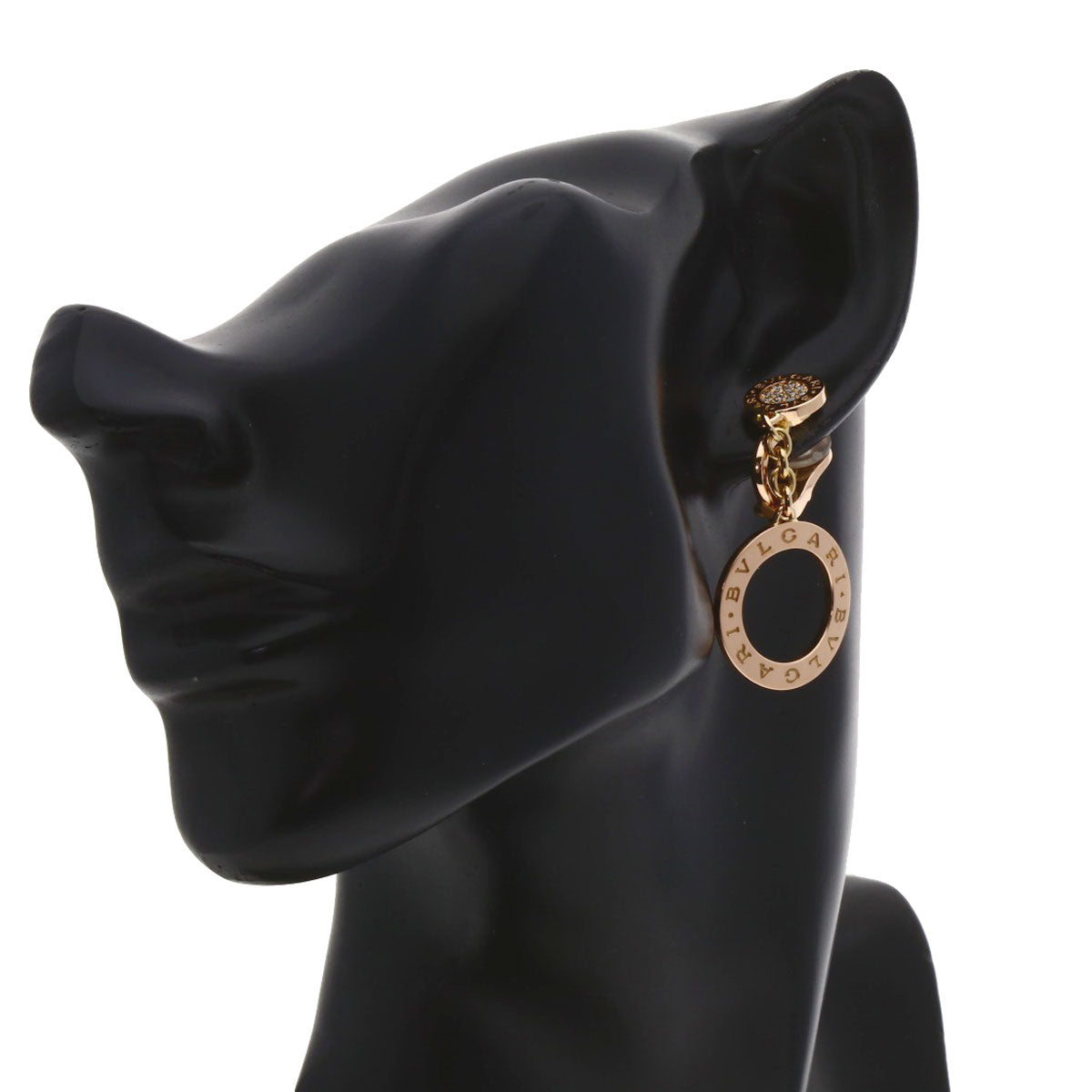 BVLGARI BVLGARI BVLGARI Diamond Earring K18 Pink Gold Ladies [Used]