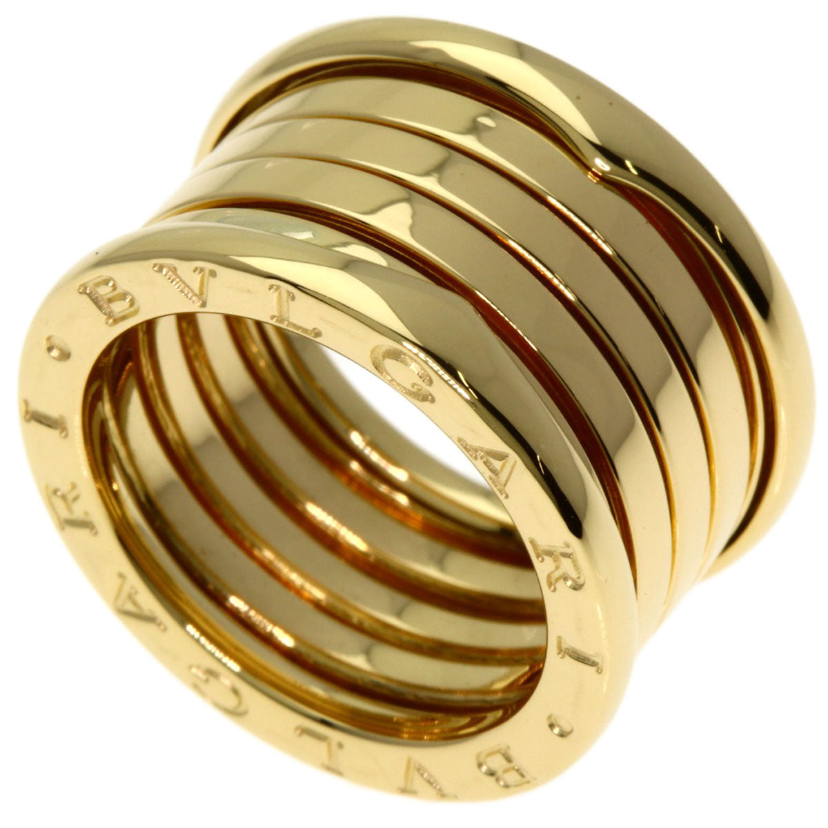 BVLGARI B.zero1 5 Band #52 Ring K18 Yellow Gold Ladies [Used]