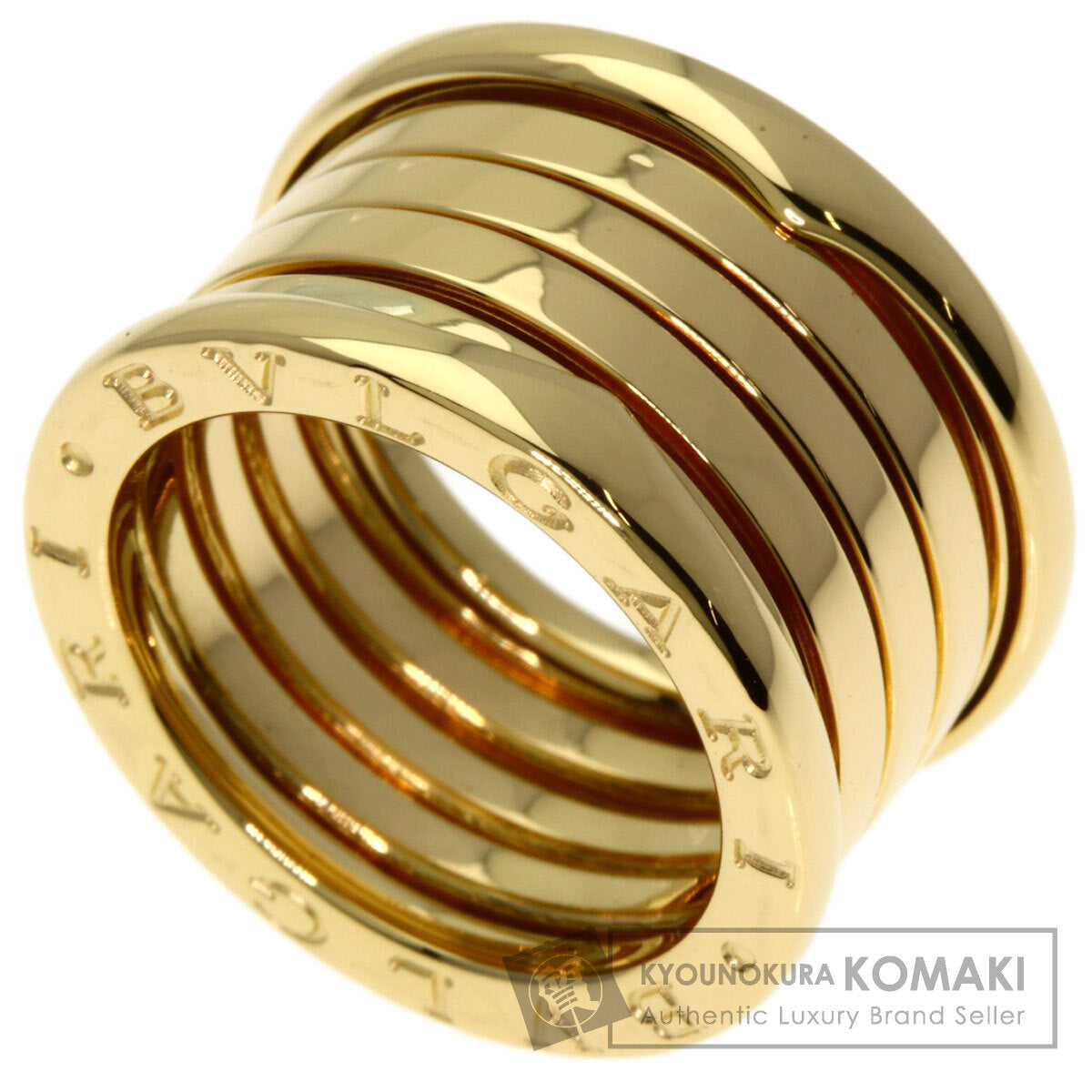 BVLGARI B.zero1 5 Band #52 Ring K18 Yellow Gold Ladies [Used]