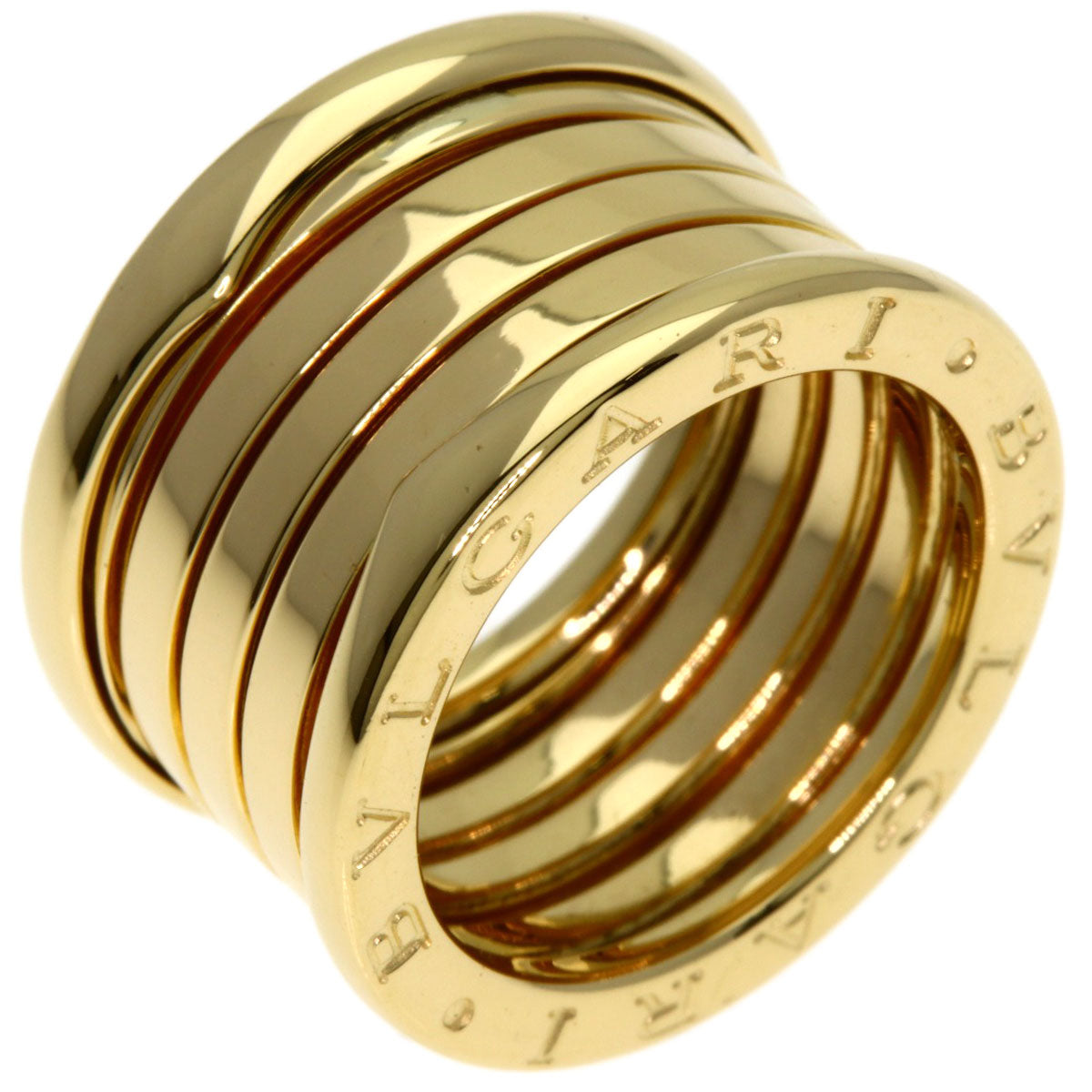 BVLGARI B.zero1 5 Band #52 Ring K18 Yellow Gold Ladies [Used]