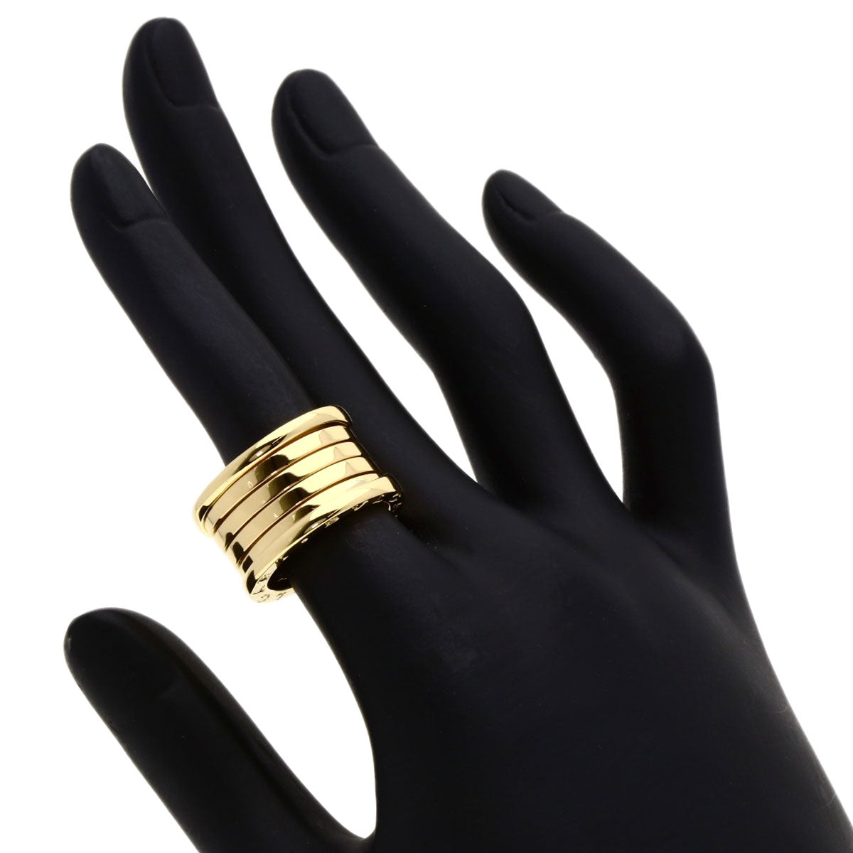 BVLGARI B.zero1 5 Band #52 Ring K18 Yellow Gold Ladies [Used]