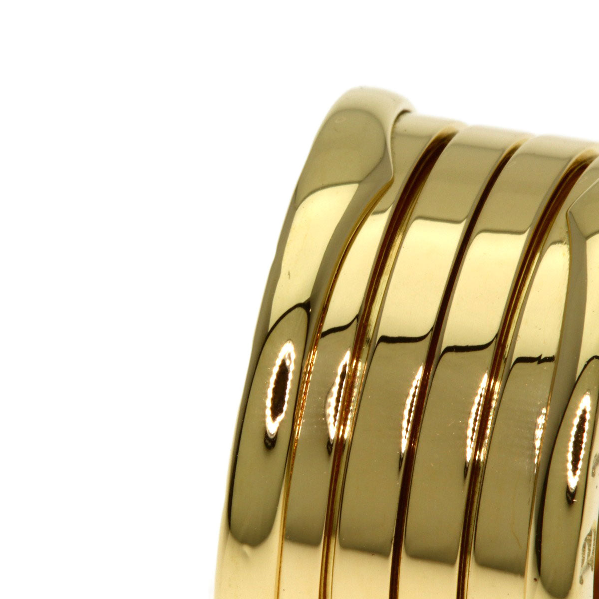 BVLGARI B.zero1 5 Band #52 Ring K18 Yellow Gold Ladies [Used]