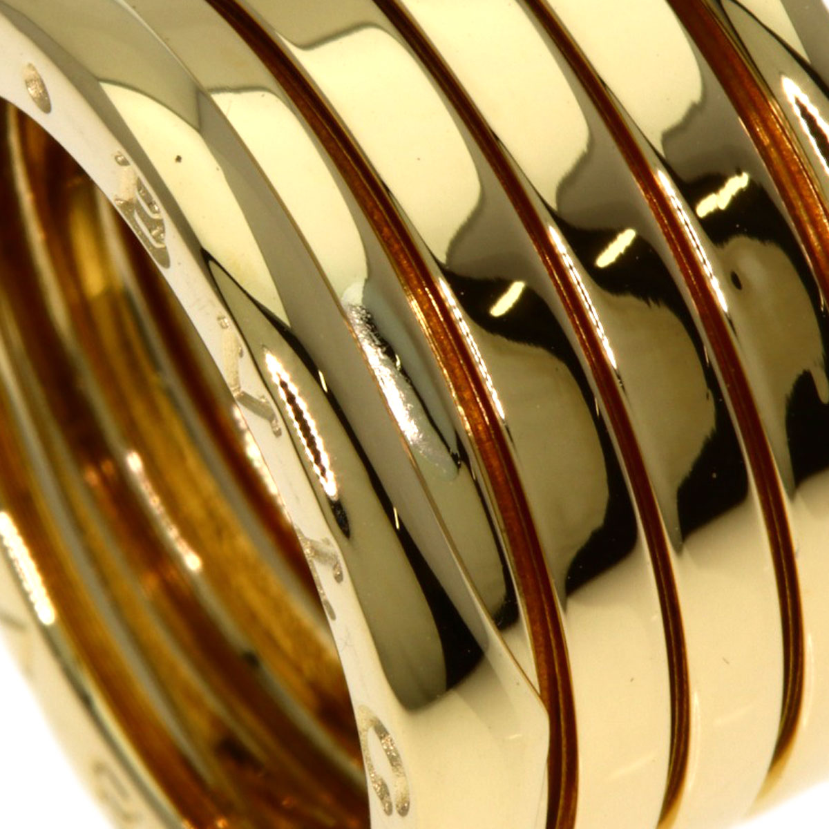 BVLGARI B.zero1 5 Band #52 Ring K18 Yellow Gold Ladies [Used]