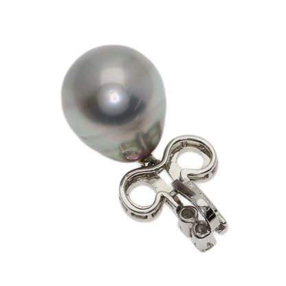 MIKIMOTO Pearl Pearl Diamond Pendant top K14 White Gold Ladies [Used]