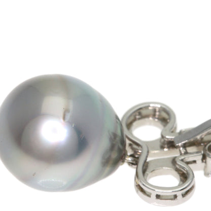 MIKIMOTO Pearl Pearl Diamond Pendant top K14 White Gold Ladies [Used]