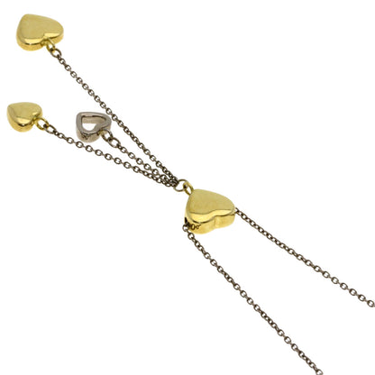 TIFFANY&Co. multi heart drop Necklace K18 White Gold 18K Yellow GoldLadies [Used]