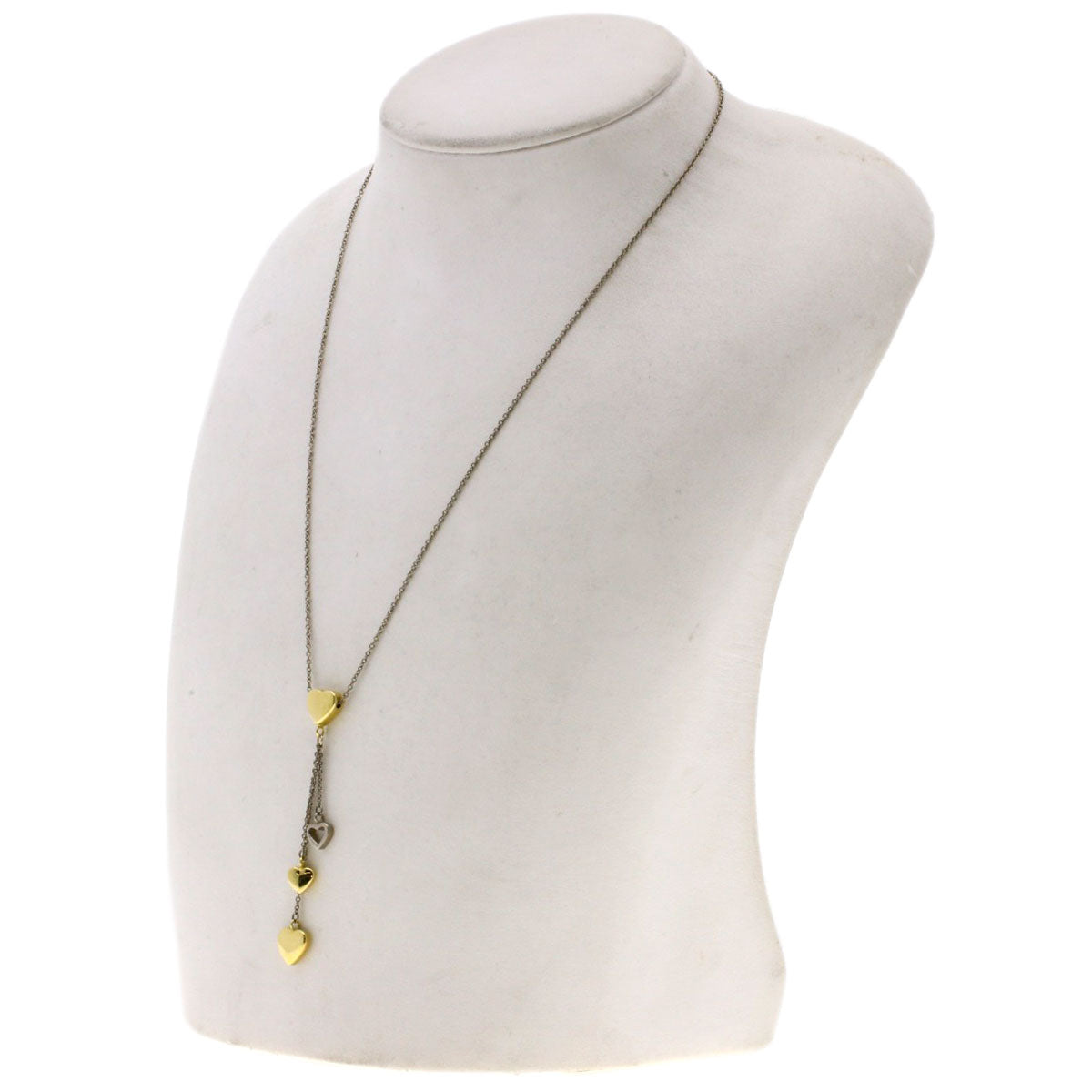 TIFFANY&Co. multi heart drop Necklace K18 White Gold 18K Yellow GoldLadies [Used]