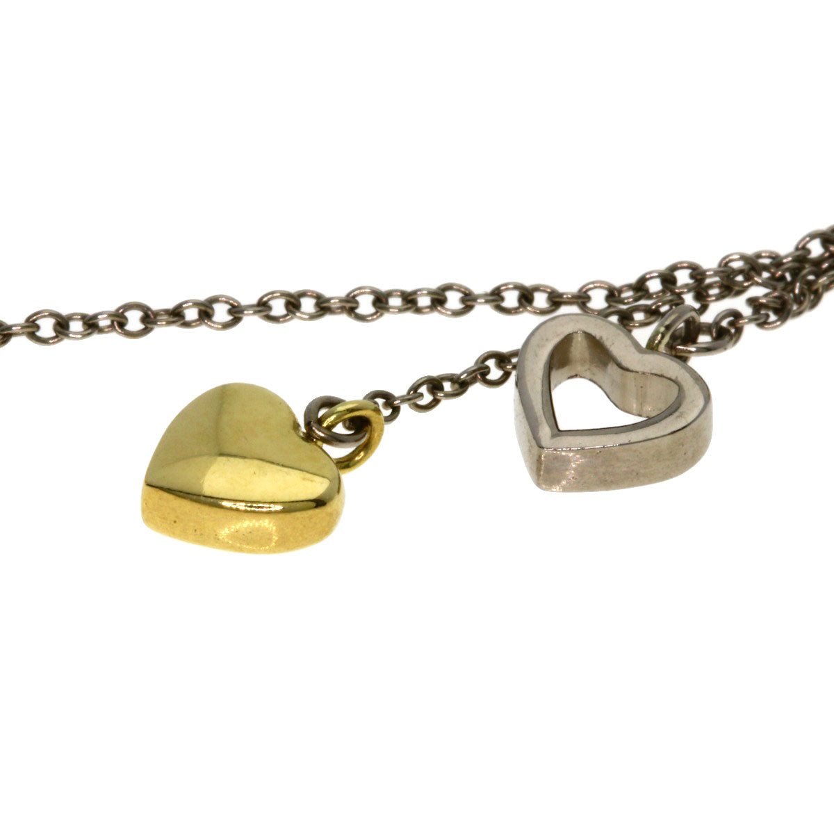 TIFFANY&Co. multi heart drop Necklace K18 White Gold 18K Yellow GoldLadies [Used]