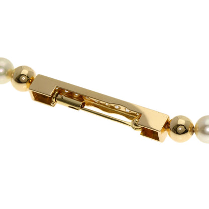 TASAKI Akoya Pearl Diamond Long Necklace Platinum PT900 18K Yellow GoldLadies [Used]