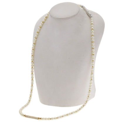 TASAKI Akoya Pearl Diamond Long Necklace Platinum PT900 18K Yellow GoldLadies [Used]