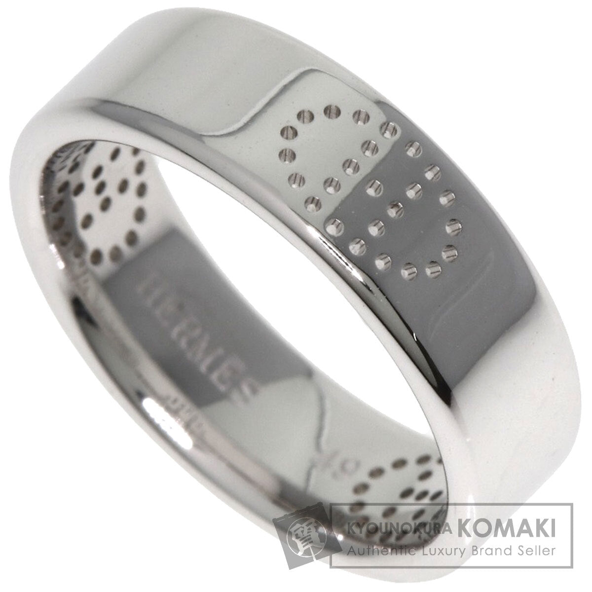 HERMES Eclipse Ruban #49 Ring K18 White Gold Ladies [Used]