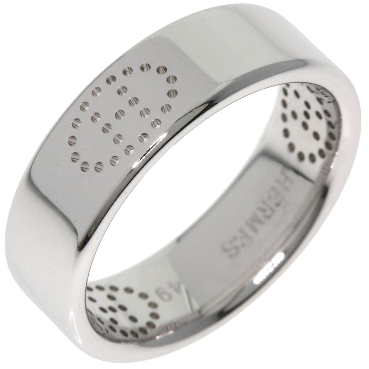 HERMES Eclipse Ruban #49 Ring K18 White Gold Ladies [Used]