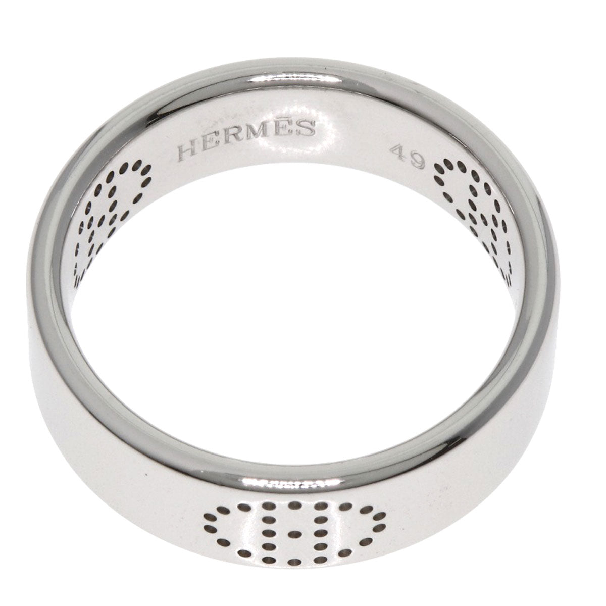 HERMES Eclipse Ruban #49 Ring K18 White Gold Ladies [Used]