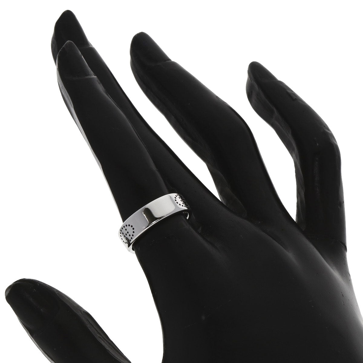 HERMES Eclipse Ruban #49 Ring K18 White Gold Ladies [Used]