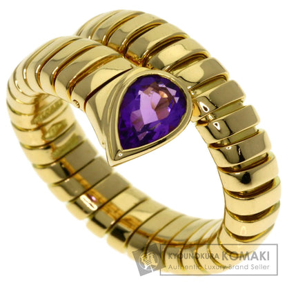 BVLGARI Tubogas Amethyst Ring K18 Yellow Gold Ladies [Used]