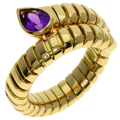BVLGARI Tubogas Amethyst Ring K18 Yellow Gold Ladies [Used]