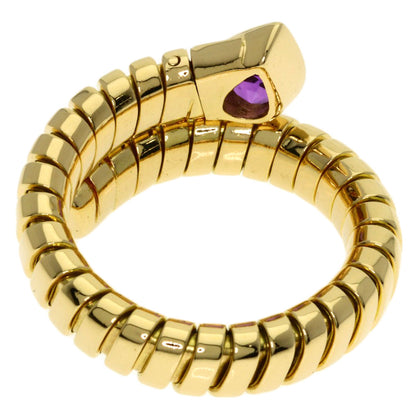 BVLGARI Tubogas Amethyst Ring K18 Yellow Gold Ladies [Used]