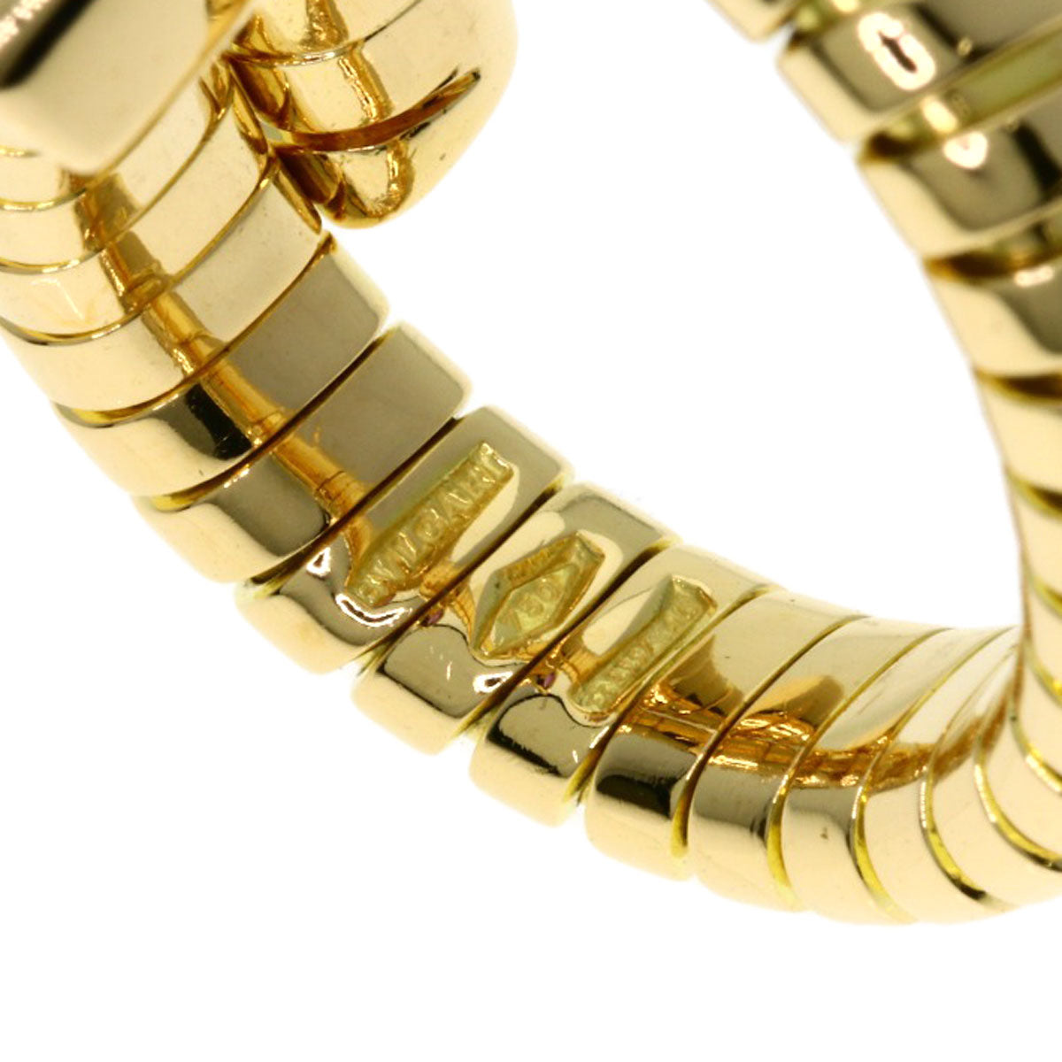 BVLGARI Tubogas Amethyst Ring K18 Yellow Gold Ladies [Used]