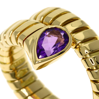 BVLGARI Tubogas Amethyst Ring K18 Yellow Gold Ladies [Used]