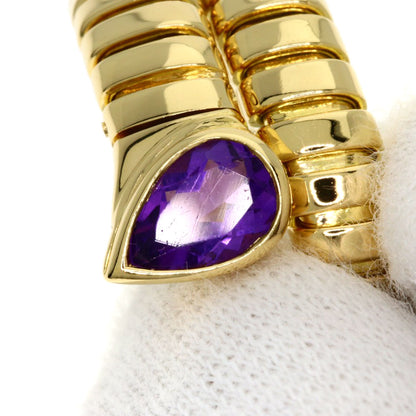 BVLGARI Tubogas Amethyst Ring K18 Yellow Gold Ladies [Used]