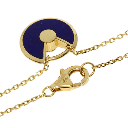 CARTIER Amulet de Cartier Lapis Lazuli & Azure stone 1P Diamond Necklace K18 Yellow Gold Ladies [Used]