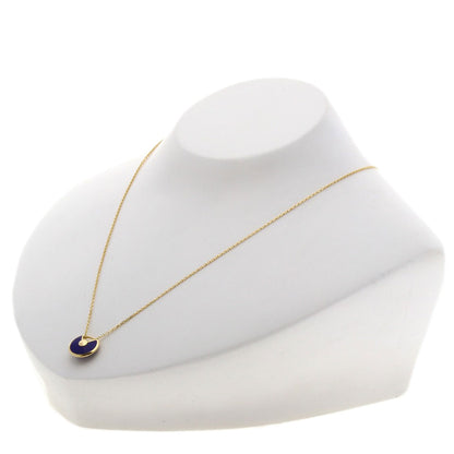 CARTIER Amulet de Cartier Lapis Lazuli & Azure stone 1P Diamond Necklace K18 Yellow Gold Ladies [Used]