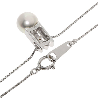 TASAKI Pearl Pearl Diamond Necklace K18 White Gold Ladies [Used]