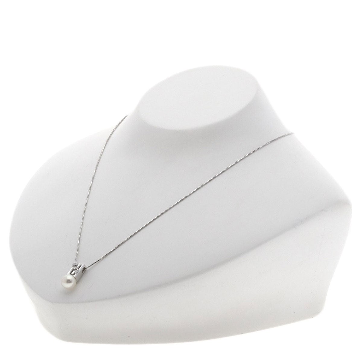 TASAKI Pearl Pearl Diamond Necklace K18 White Gold Ladies [Used]