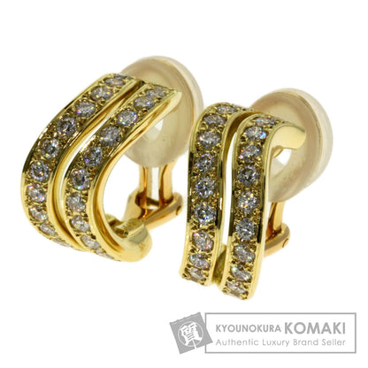 MIKIMOTO Diamond Earring K18 Yellow Gold Ladies [Used]