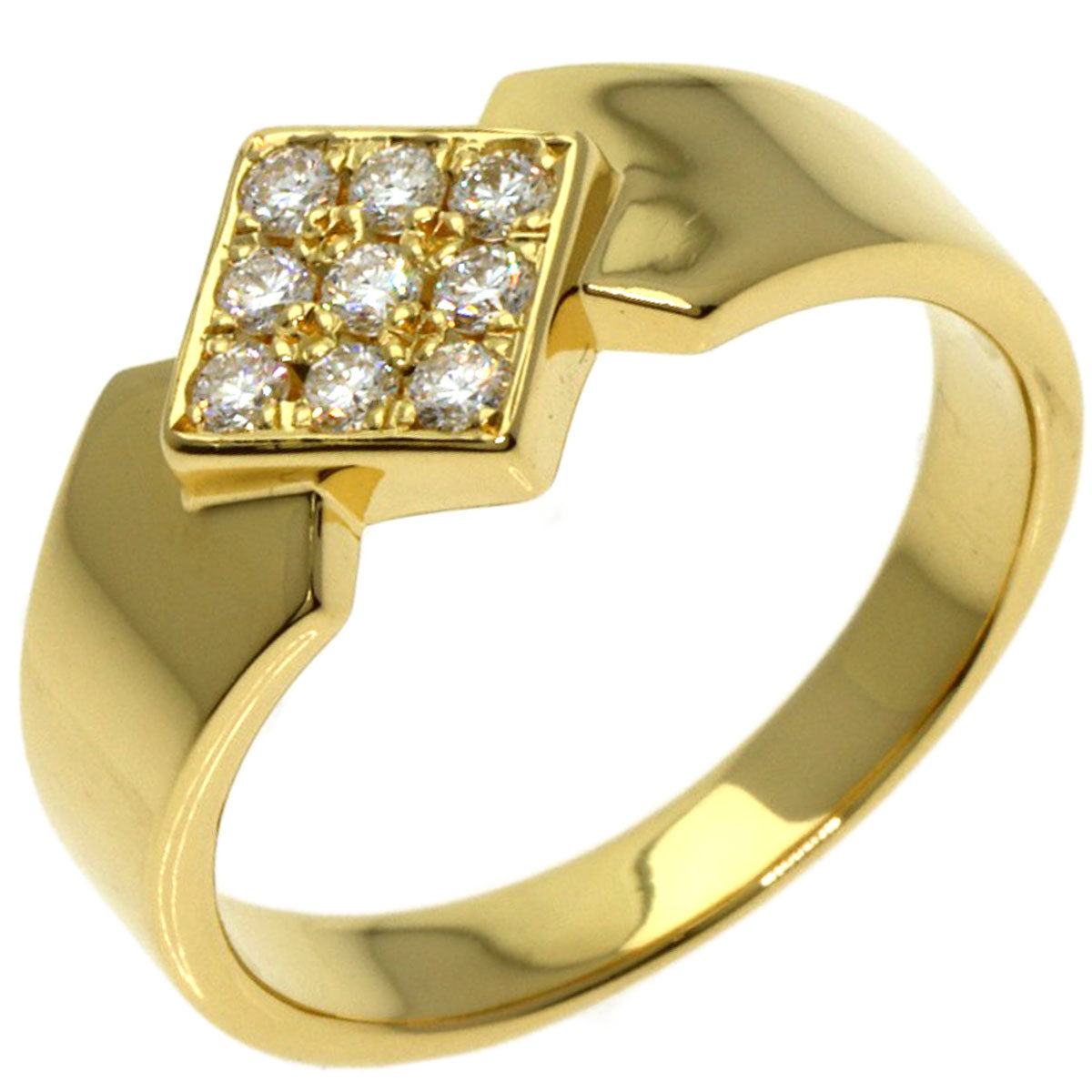 Dior Diamond Ring K18 Yellow Gold Ladies [Used]