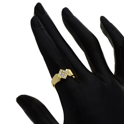 Dior Diamond Ring K18 Yellow Gold Ladies [Used]