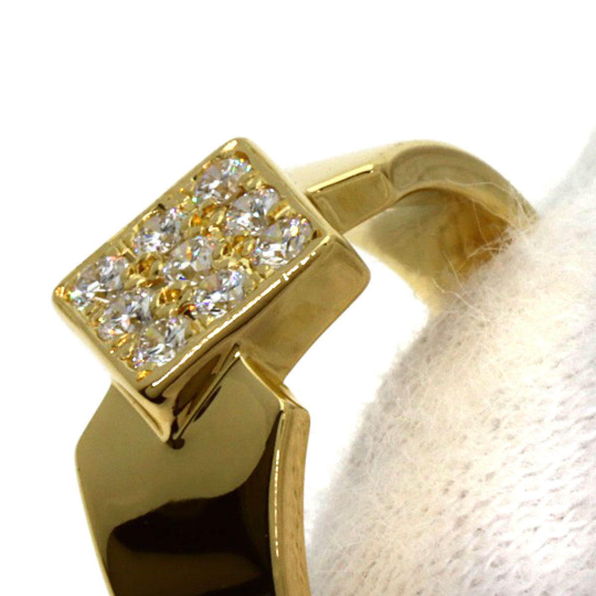 Dior Diamond Ring K18 Yellow Gold Ladies [Used]