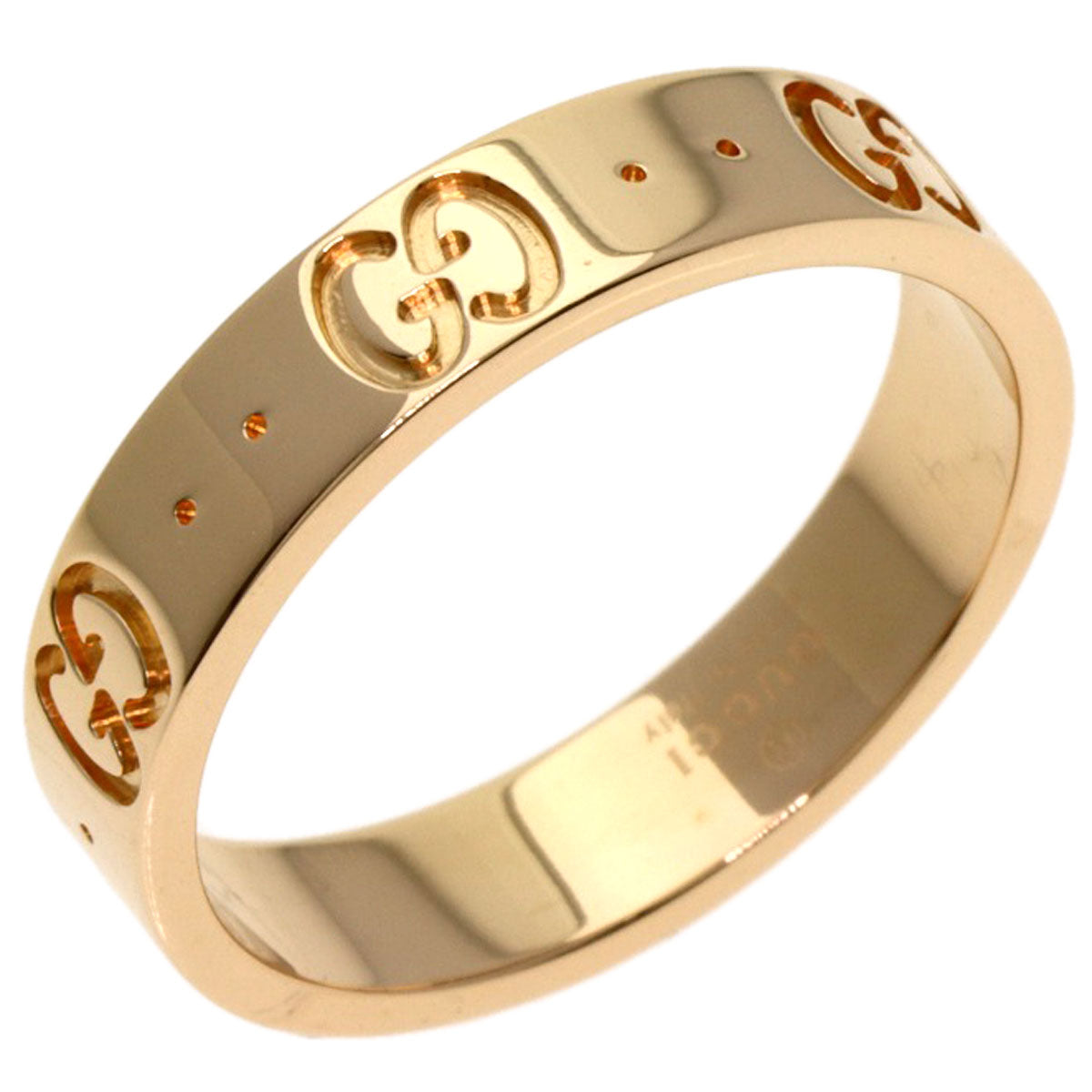 GUCCI Icon # 11 Ring K18 Pink Gold Ladies [Used]