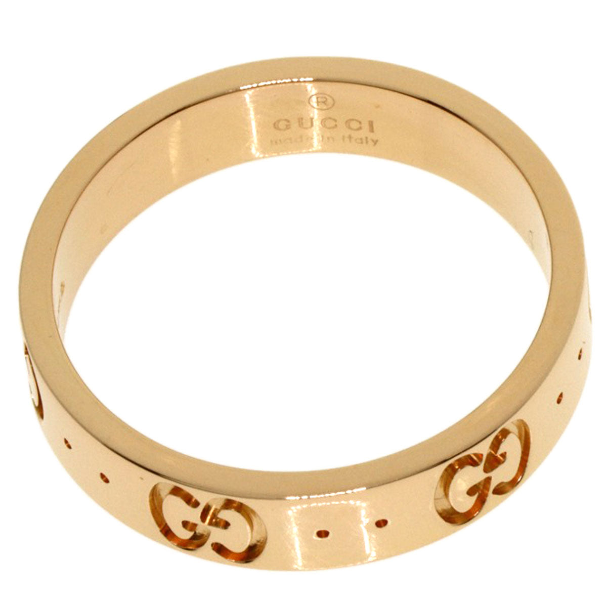 GUCCI Icon # 11 Ring K18 Pink Gold Ladies [Used]