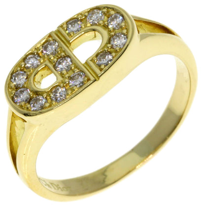 CHRISTIAN DIOR CD logo Diamond Ring K18 Yellow Gold Ladies [Used]