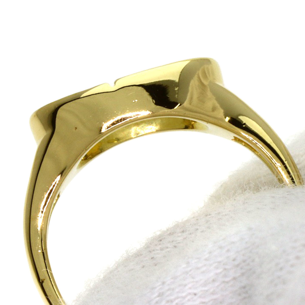 CHRISTIAN DIOR CD logo Diamond Ring K18 Yellow Gold Ladies [Used]
