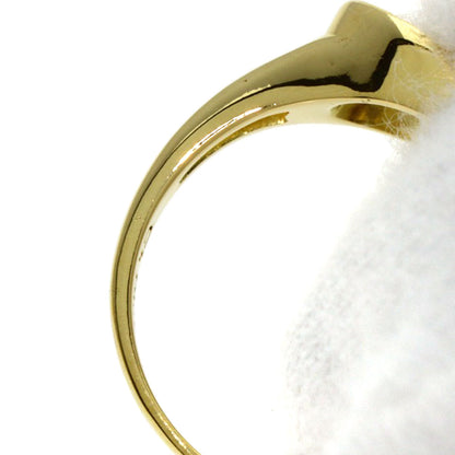 CHRISTIAN DIOR CD logo Diamond Ring K18 Yellow Gold Ladies [Used]