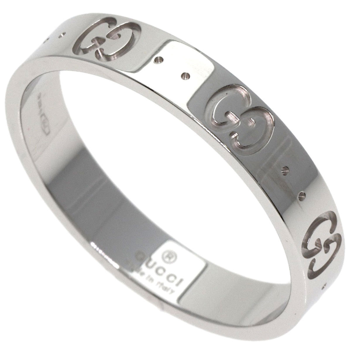 GUCCI Icon # 22 Ring K18 White Gold unisex [Used]
