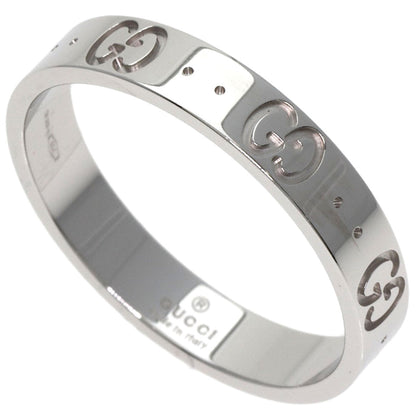 GUCCI Icon # 22 Ring K18 White Gold unisex [Used]