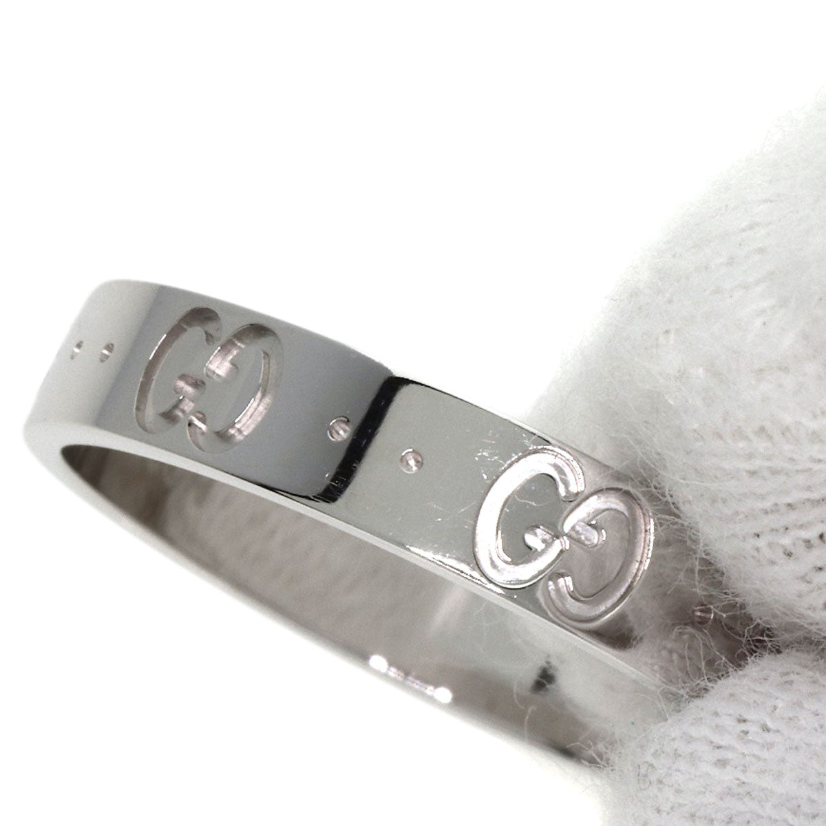 GUCCI Icon # 22 Ring K18 White Gold unisex [Used]