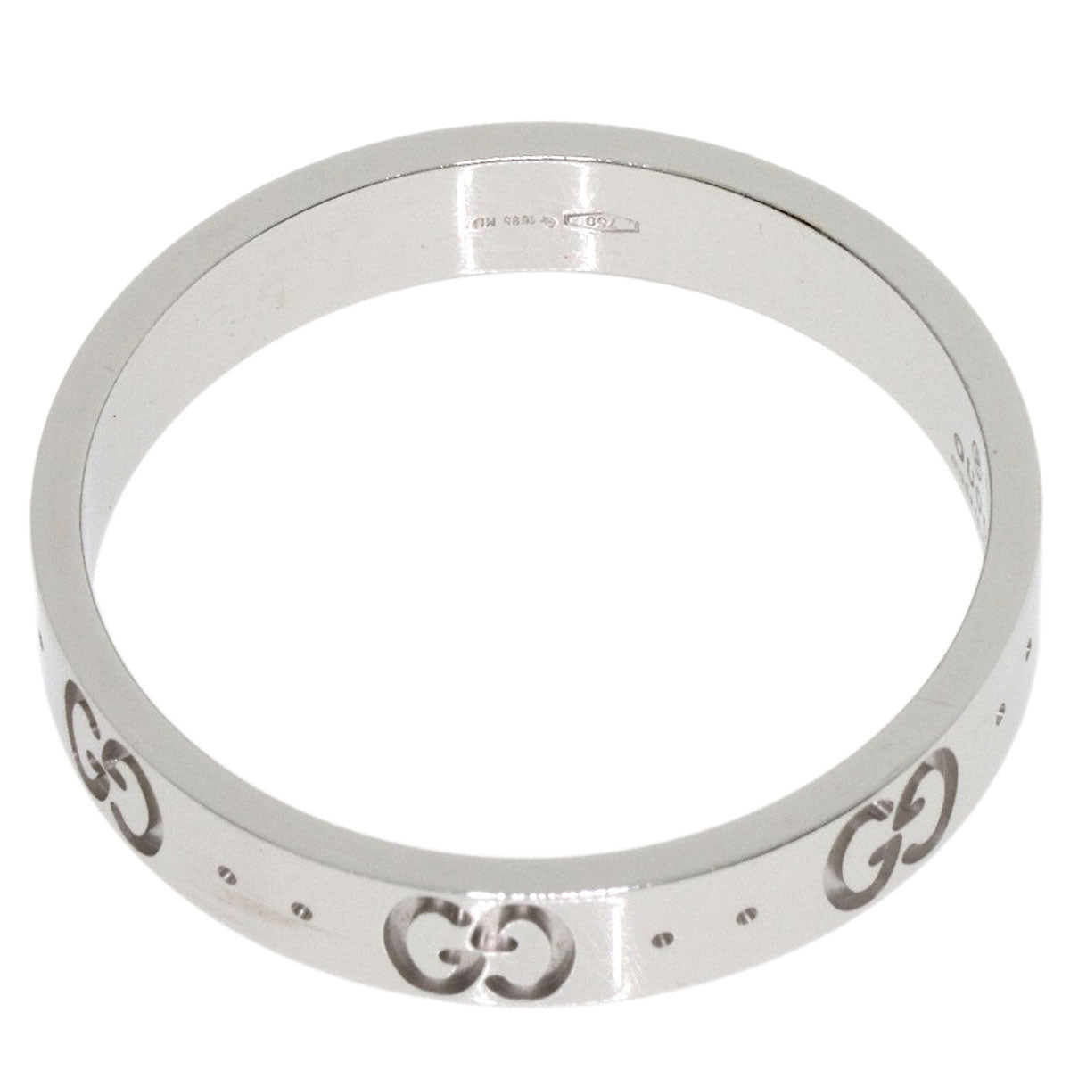 GUCCI Icon # 22 Ring K18 White Gold unisex [Used]