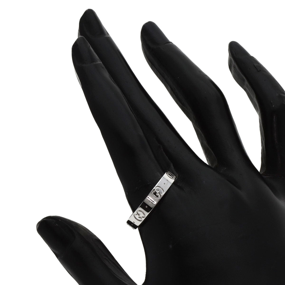 GUCCI Icon # 22 Ring K18 White Gold unisex [Used]