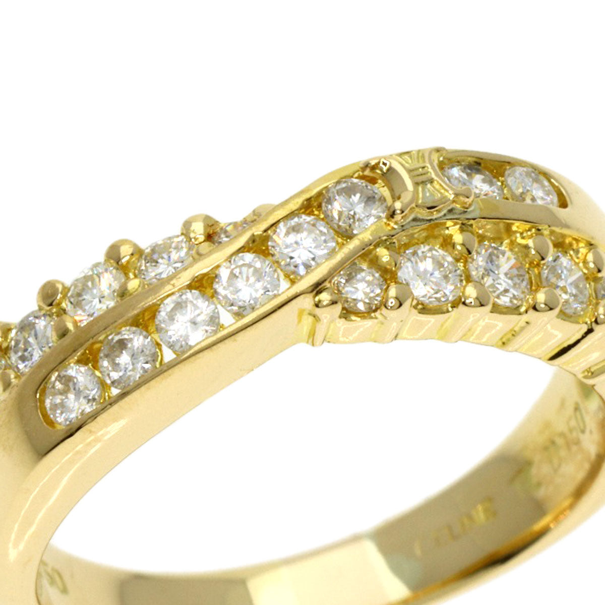 CELINE Diamond Ring K18 Yellow Gold Ladies [Used]