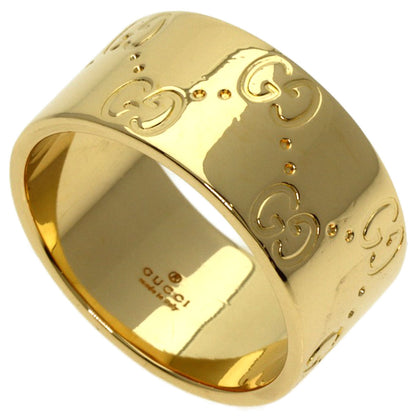 GUCCI Icon Wide #12 Ring K18 Yellow Gold Ladies [Used]
