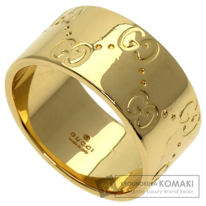GUCCI Icon Wide #12 Ring K18 Yellow Gold Ladies [Used]