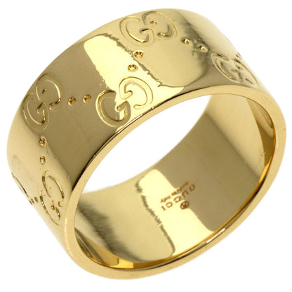 GUCCI Icon Wide #12 Ring K18 Yellow Gold Ladies [Used]