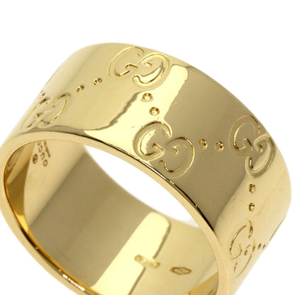 GUCCI Icon Wide #12 Ring K18 Yellow Gold Ladies [Used]